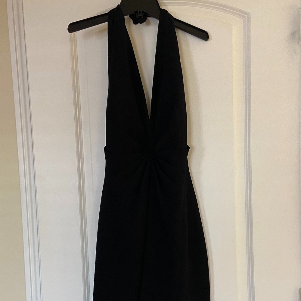 Black Halter Mini Dress